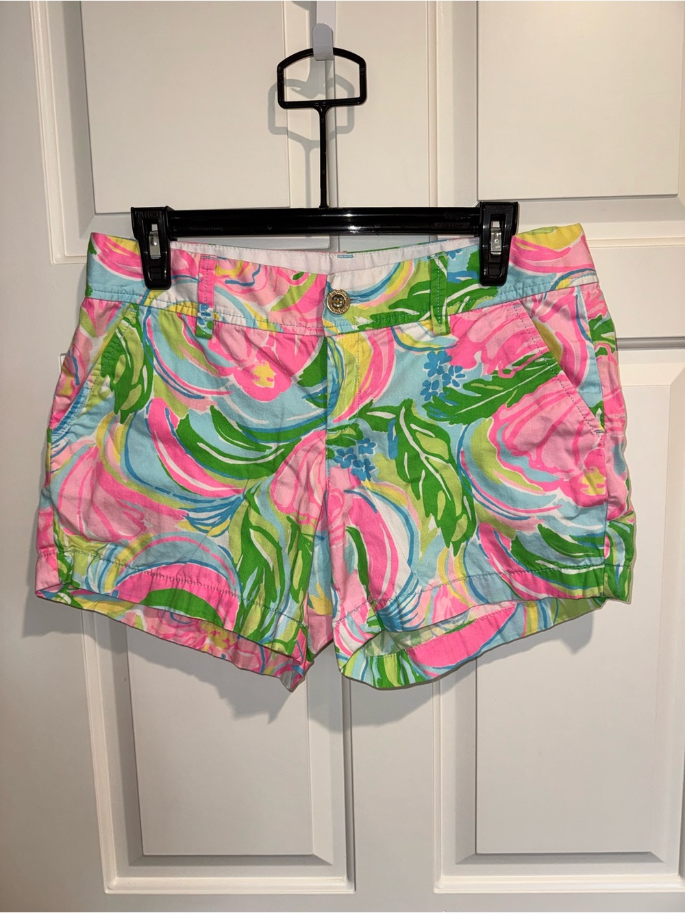 Lilly Pulitzer Pink, Green & Blue Tropical Floral Bermuda Shorts